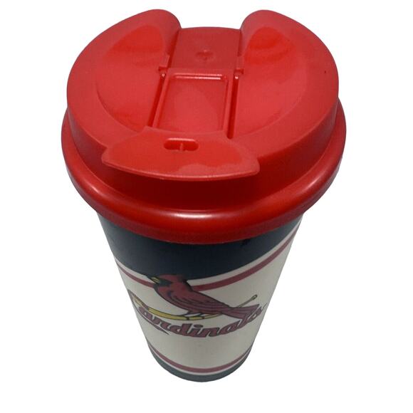 St Louis Cardinals Logo 16oz Tumblers Plastic Whirley Drink Work 2018 MLB W/Lids - Picture 2 of 8